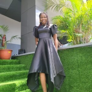 Handkerchief flare with petal sleeve